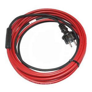 Câble chauffant 4 mètres avec fiche 44 Watt, cordon de raccordement de 1,5 mètre