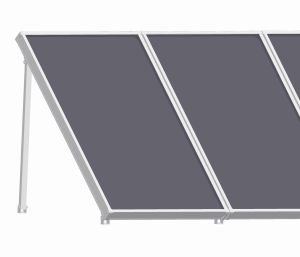 Montage vertical sur toit plat pour panneaux solaires