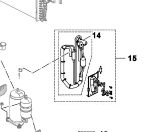 015C. Vanne à quatre voies avec robinet pour Nordic Inverter PHR-N et Bosch Compress 5000