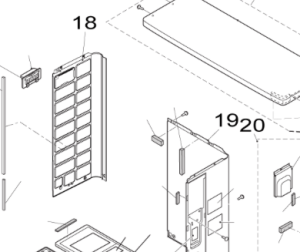 018B. Panneau latéral gauche pour unité extérieure Nordic Inverter/Bosch Compress 5000