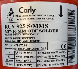 Filtre déshydrateur RCY523S 0844-0846