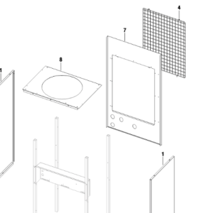 004A. Calandre arrière pour IVT Optima et Bosch EHP