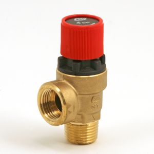 Soupape de sécurité 1/2" 4 bar rouge