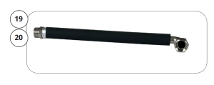 Tuyau flexible L600 R20Xr20 Kpl