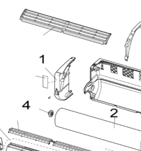 001A. Partie intérieure avant gauche pour Nordic Inverter LRN/PRN